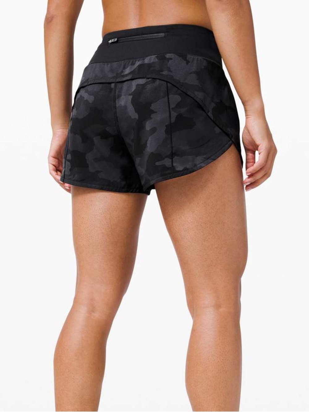 Lululemon Speed Up Short Long *4" Updated Fit Heritage 365 Camo Deep Coal Size 8